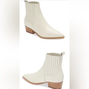 Marc Fisher Cream Ankle Boots